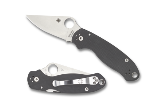 Spyderco Para 3 Knife Dark Gray G-10 Stonewash/Maxamet SKU C223GPDGY