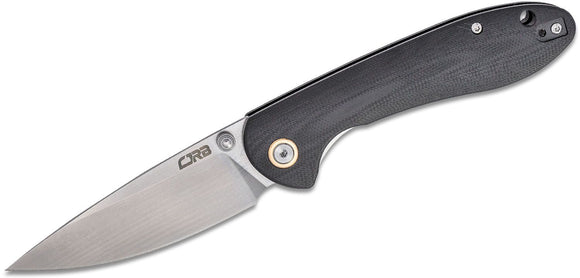 CJRB Feldspar Liner Lock Knife Stonewash D2 Tool Steel Blade/Black G10 Handles SKU J1912BKC