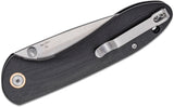CJRB Feldspar Liner Lock Knife Stonewash D2 Tool Steel Blade/Black G10 Handles SKU J1912BKC