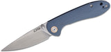 CJRB Cutlery Small Feldspar Folding Knife 3" D2 Stonewashed Drop Point Blade, Contoured CNC Machined Gray G10 Handles SKU J1912SGYC