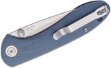 CJRB Cutlery Small Feldspar Folding Knife 3" D2 Stonewashed Drop Point Blade, Contoured CNC Machined Gray G10 Handles SKU J1912SGYC