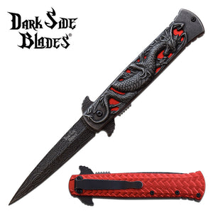 Dark Side Blades Spring Assisted Knife SKU DS-A081RD