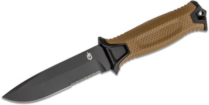 Gerber StrongArm Fixed Blade Half Serrated With Sheath SKU 30-001059N