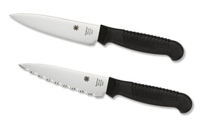 Spyderco Utility Knife 4.5" Polyproplene Black Plain Edge/Serrated Edge SKU K05PBK/K05SBK