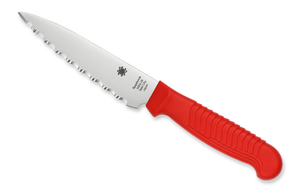 Spyderco Utility Knife 4.5" Serrated Polypropylene Red SKU K05SRD