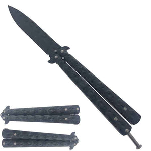 Black Skull Butterfly Training Knife