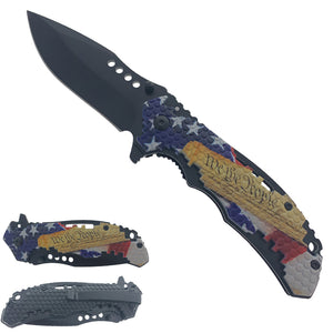 8" Patriotic Folding Pocket Knife