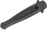 Kershaw Launch 8 Stiletto Automatic Knife Stonewash CPM-154 Stainless Blade/Gray 6061-T6 Alum. Handle with Carbon Fiber Inlay SKU 7150/KS7150
