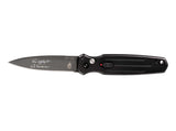 MINI COVERT AUTO GERBER - BLACK, BLACK BLADE, FINE EDGE