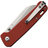 QSP Penguin Liner Lock Knife Red Micarta SKU QS130D