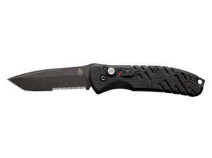 Gerber AUTO PROPEL ALL BLACK TANTO SERRATED 420HC 30-000842N