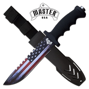 Master USA Fixed Blade Knife w/sheath SKU MU-20-04A