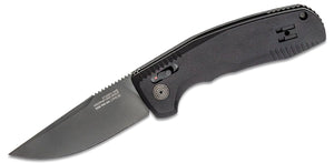 SOG Knives SOG-TAC AU Drop Point Automatic Knife Black Aluminum SKU 15-38-01-57
