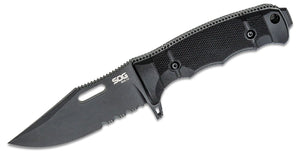 SOG Seal FX Fixed Blade Knife Black CPM-S35VN SS Blade/Black Handle w/Sheath SKU 17-21-01-57