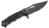 SOG Seal FX Fixed Blade Knife Black CPM-S35VN SS Blade/Black Handle w/Sheath SKU 17-21-01-57