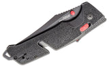 SOG Trident AT Black and Red Assisted Folding Knife Black Plain Bladfe SKU 11-12-01-57