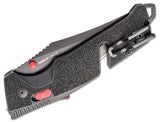 SOG Trident AT Black and Red Assisted Folding Knife Black Plain Bladfe SKU 11-12-01-57