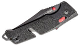 SOG Trident AT Black and Red Assisted Folding Knife Combo Blade SKU 11-12-02-57