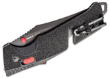 SOG Trident AT Black and Red Assisted Folding Knife Combo Blade SKU 11-12-02-57