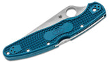 Spyderco Police 4 Lightweight Folding Knife Satin Plain Blade, Blue FRN Handles SKU C07FP4K390