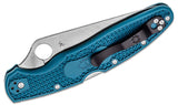 Spyderco Police 4 Lightweight Folding Knife Satin Plain Blade, Blue FRN Handles SKU C07FP4K390