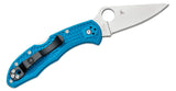 Spyderco Delica 4 Knife Flat-Ground Blue FRN SKU C11FPBL