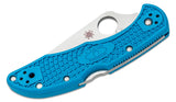 Spyderco Delica 4 Knife Flat-Ground Blue FRN SKU C11FPBL