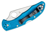 Spyderco Delica 4 Knife Flat-Ground Blue FRN SKU C11FPBL
