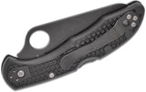 Spyderco Salt 2 Lock Back Knife Plain Edge Black/Black FRN SKU C88PBBK2