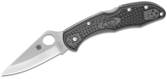 Spyderco Delica 4 Knife Black FRN Folder SKU C11PBK