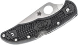 Spyderco Delica 4 Lockback Knife Black FRN Serr SKU C11PSBK