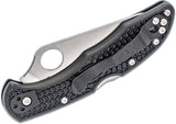 Spyderco Delica 4 Lockback Knife Black FRN Serr SKU C11PSBK