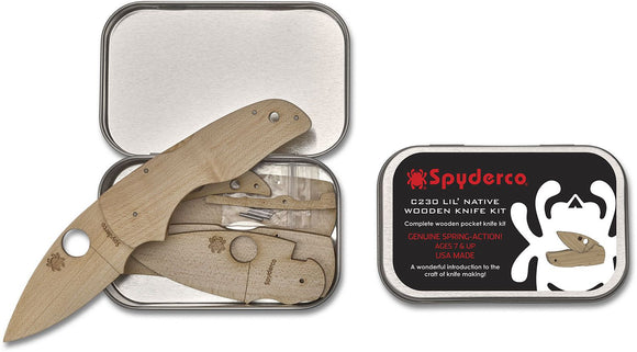 Spyderco Lil Native Knife Wooden Kit SKU WDKIT2