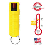 Streetwise 18 Stream Pepper Spray w/UV Marking Dye Yellow 1/2 oz Hard-Case SKU SW3HYL18