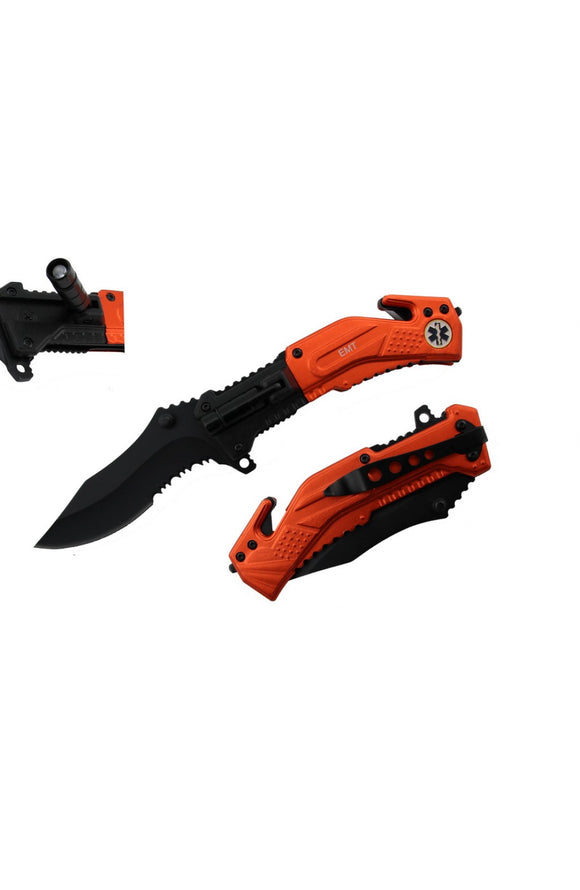 EMT Spring Assist Knife + Led Light SKU T102009EMT