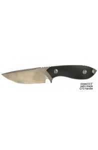 Fixed Blade Knife w/ Satin Finish & Black G10 Handle SKU T228541