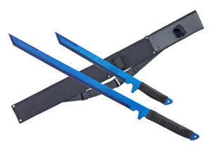 Full Tang Machete SET w/ Nylon Sheath – Blue SKU T635566BL, or Black SKU T635566BK