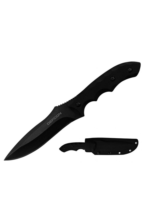 Defcon Knife D2 Tool Steel Full Tang Fixed Blade With Sheath SKU TD002BK