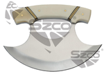 SZCO 5.5" WHITE BONE ULU KNIFE SKU: DH-8026BO