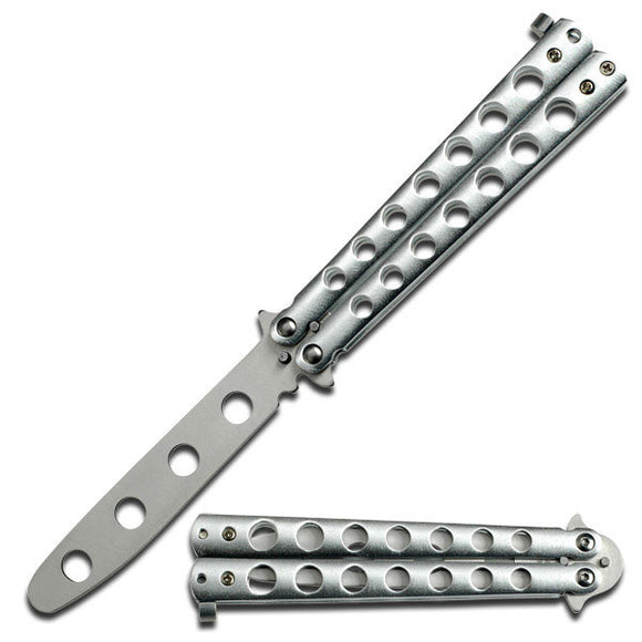 BladesUSA Butterfly Training Knife Silver YC-306S