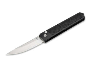 Boker Plus Kwaiken Grip Automatic Knife D2 SS Blade/Black Alum. Handle SKU 01BO473
