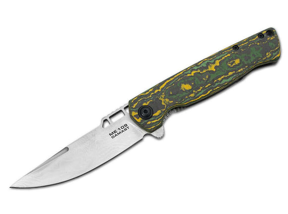 Boker ME 109 Damast Flipper Knife Toxic Storm CF (3.4