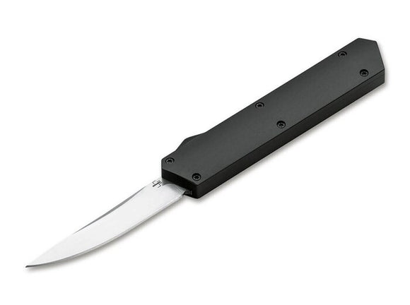 Boker Plus Kwaiken OTF Automatic Knife D2 SS Blade/Black Alum. Handle SKU 06EX551