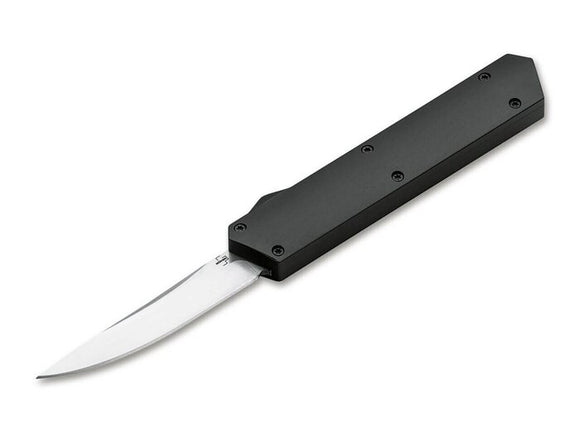 Boker USA Kwaiken OTF Automatic Knife Black Aluminum SKU 06EX551