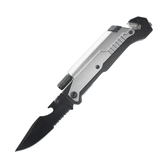 ElitEdge 5N1 Survival Knife with LED Flashlight & Fire Starter SKU 10A70GY