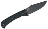 Extrak Fixed Blade: 3.3" Clip Point Blade - Black Cerakote Finish, CPM M4 Frame - Solid Black G10 Scales