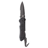 Benchmade Tactical Triage Rescue Folding Knife Black Combo Blade, Black G10 Handles, Safety Cutter, Glass Breaker  SKU 917SBK