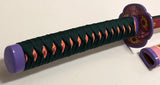 DEMON SLAYER EYEBALL SWORD BLUE HANDLE 440 STAINLESS STEEL
