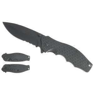 Spring Assisted Knife W/Black ABS Handle SKU KS1331BK