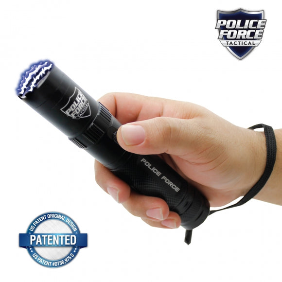 Police Force 9,200,000 Black Tactical Stun Flashlight SKU: PF9200BK